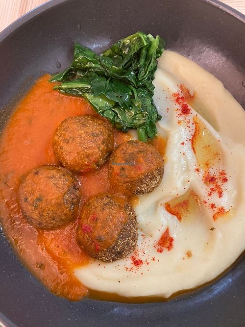 Vegan meat balls at Vitary in Odessa