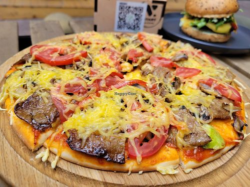 Vegan pizza at Vitary in Odessa