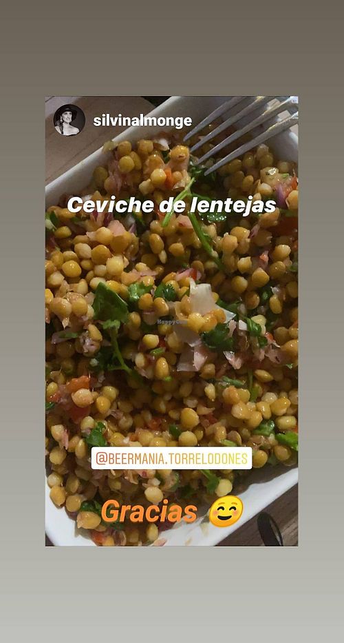 Ceviche de Lentejas at Beermania in Torrelodones