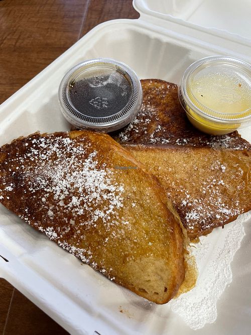 Challah French Toast at Cats Luck Vegan in Neptune City