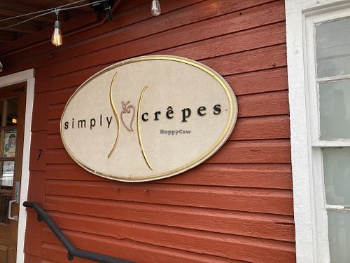 Sign at Simply Crepes in Pittsford