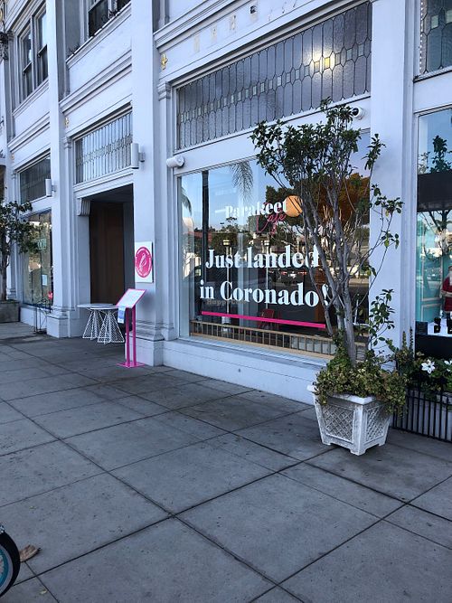 Front of the cafe at Parakeet Cafe in Coronado
