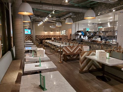 Inside currently closed for indoor dining at Tocaya Modern Mexican in West Los Angeles