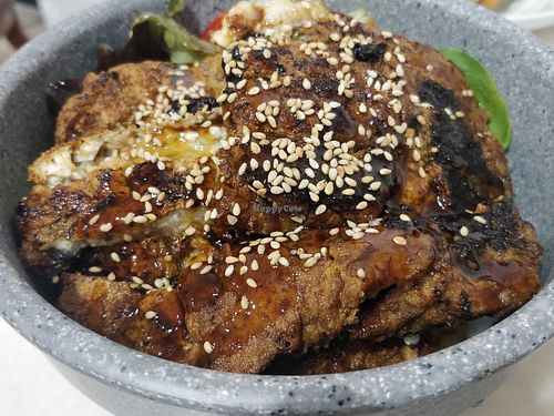 Tofunagi don  at Lucky Cat Cafe in Northeast Singapore