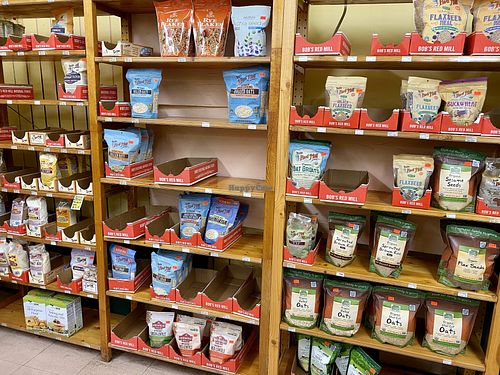 Oats, flaxseed and other goods. at Granny's Health Food in Pasadena