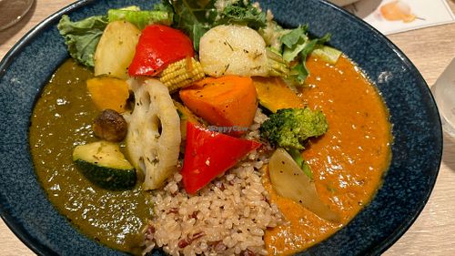 Half and half curry with roasted vegetables   at RUCY+R 横浜ジョイナス店 in Yokohama
