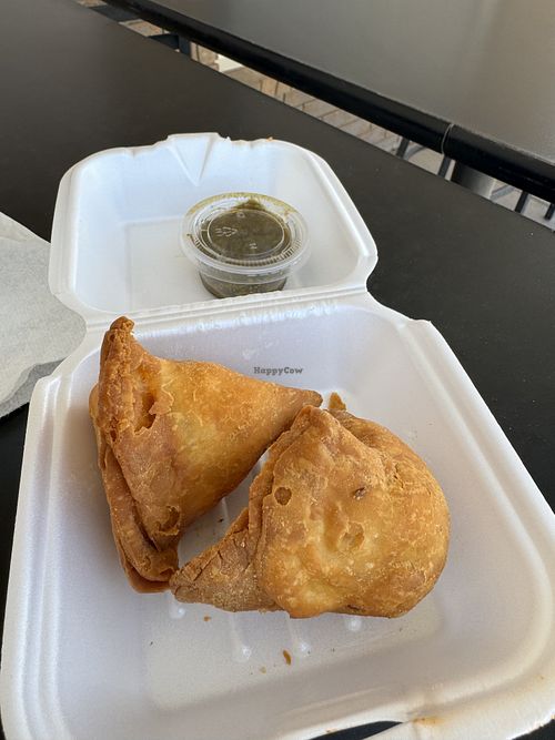 Vegetable samosas  at Curry Pizza in Bricknell