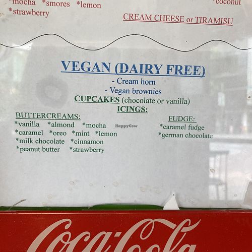 Vegan options  at Cupcake Kitchen in Chattanooga
