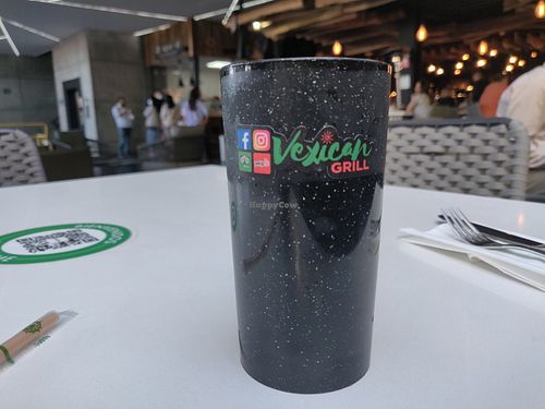 Coconut flavored water at Verde Y Rojo in Tijuana