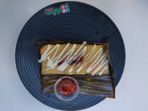 Tamale at Verde Y Rojo in Tijuana