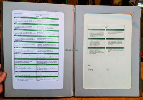 Menu page at BODHI - Vegan Living at BODHI - Vegan Living in Hamburg