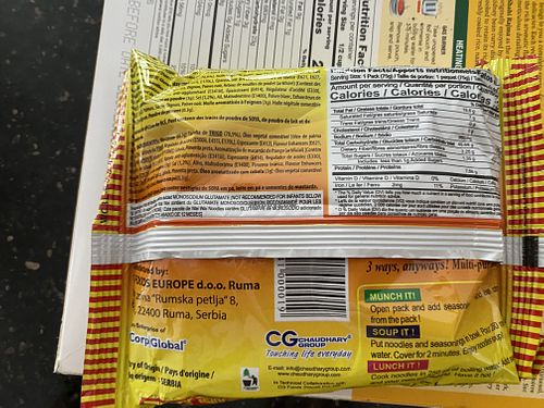 Ingredients  at Patel Brothers in Tampa