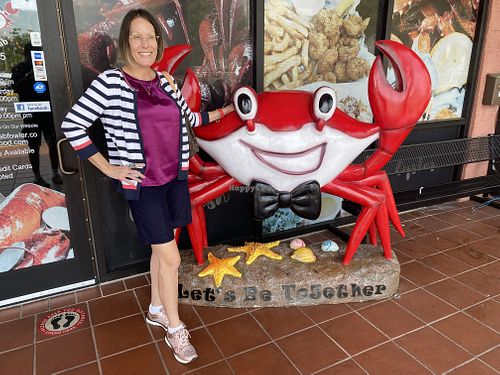 Me in front of building. They sell crab 🦀 at the NEXTDOOR establishment.   at Patel Brothers in Tampa