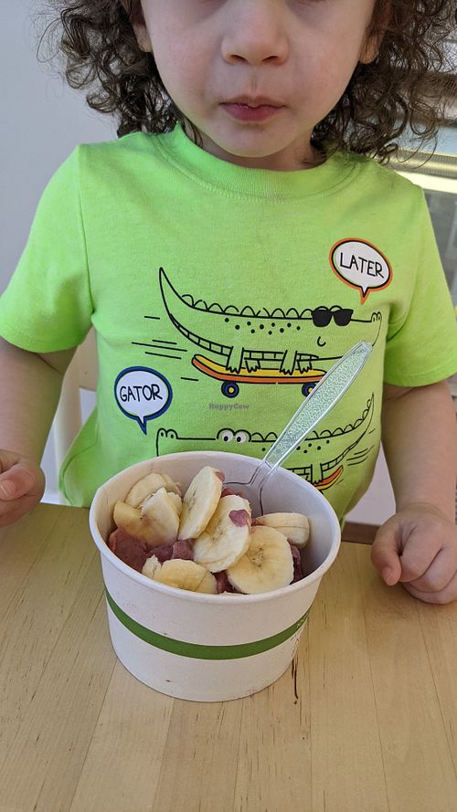 Kids size smoothie hakuna matata with banana at Good Life Organic Kitchen in Lancaster