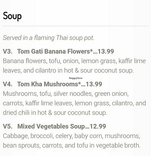 Soup at House of Thai Cuisine in Ashland