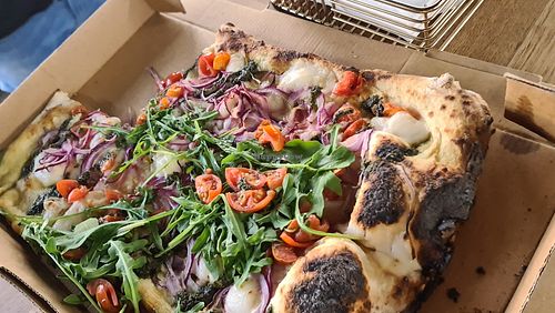 Wood fired pizza at Ship4Good in Newcastle