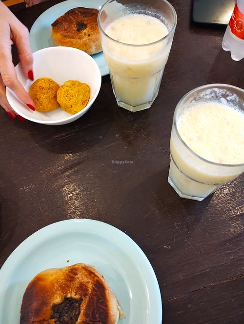 vegan breads (cheese and jambu) at Padaria Verderosa in Belem