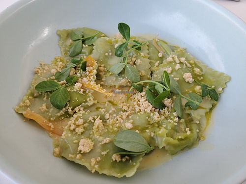 Sweet pea ravioli at Sestina - Culver City in Culver City