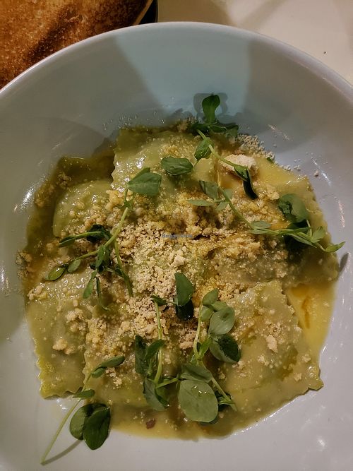 Sweet pea ravioli at Sestina - Culver City in Culver City