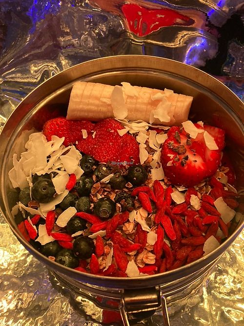 Ultimate Açaí / Dragonfruit Bowl - YUM  at The Happy Vegan in San Francisco