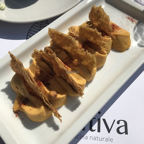 Chickpea & carrots hummus  at Nativa in Rome