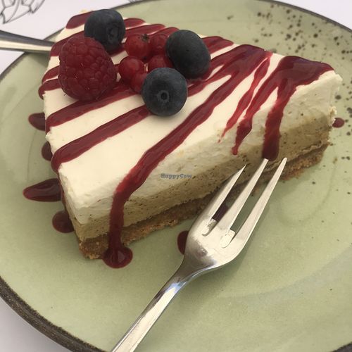 White chocolate and pistachio cheesecake   at Nativa in Rome