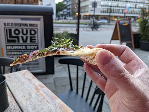 Wafer thin crust! at Vegan Pizza Bar in Rotterdam