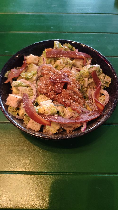 Sunny Caesar Salad at Vegan Pizza Bar in Rotterdam