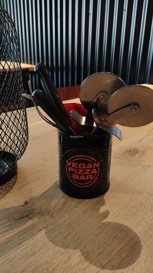 Utensils at Vegan Pizza Bar in Rotterdam