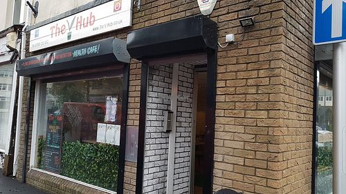 Outside at The V Hub in Swansea