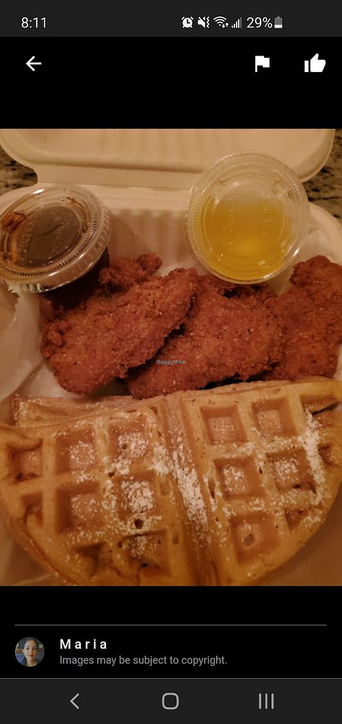 Chicken and waffles, one month after it opened. Not as good anymore at C4Eats in Hollywood
