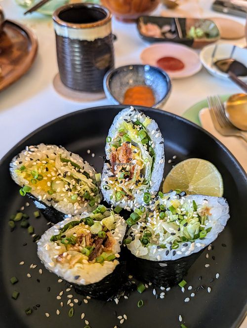 Mango Salad hand rolls at Golden State Vegan Sushi in Bangkok