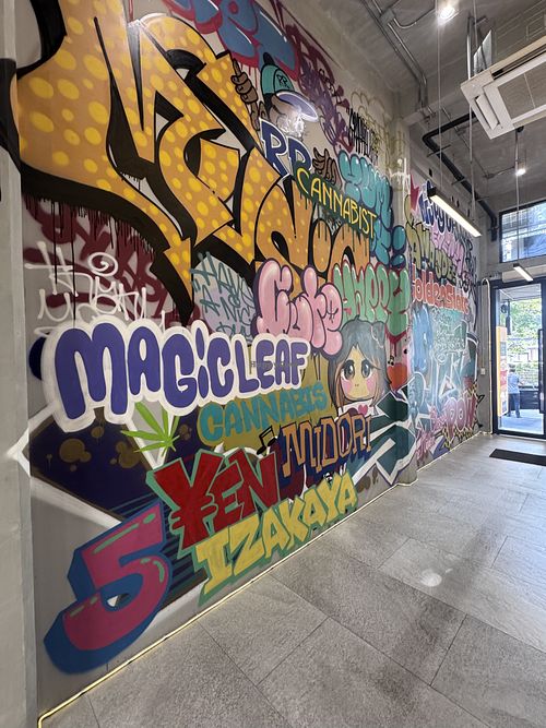 Mural   at Golden State Vegan Sushi in Bangkok