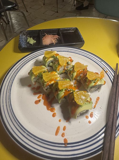 Orange chicken   at Golden State Vegan Sushi in Bangkok