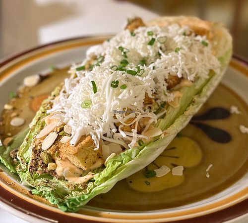 Grilled kimchi ranch salad  #Veganuary at Golden State Vegan Sushi in Bangkok