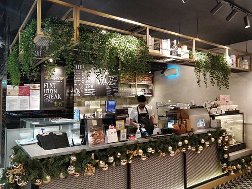 Kitchen counter at Ryan's Grocery/Kitchen - Great World in Central Singapore