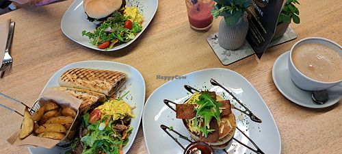 Lunch spread at Vegan Earth in Ayr
