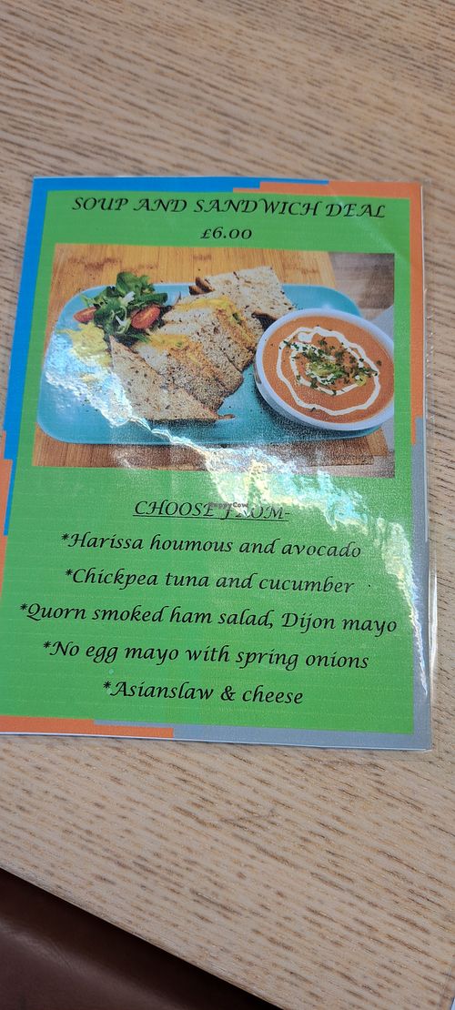 Soup and sandwich deal at Vegan Earth in Ayr