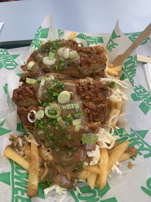 Fries, chickn, cheeze n gravy  at Oowee Vegan in South West London