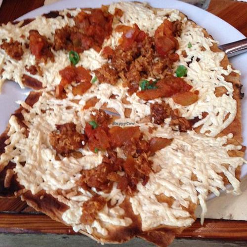 'banquet bread' super thin crust pizza (vegan) at Carmo in New Orleans
