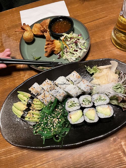 Mixed vegan sushi plate  at Pholosophy in Leipzig