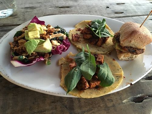 Happy Hour street tacos and slider (Fall/Winter 2015) at Pomegranate Cafe in Phoenix