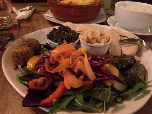 Vegan mezze  at Nelsons Wine Bar in Hebden Bridge