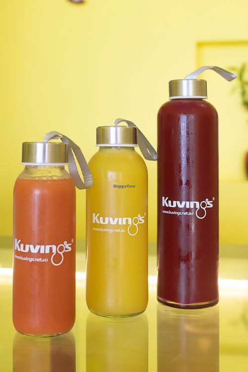 Cold pressed juices  at Fork Knows in Coffs Harbour