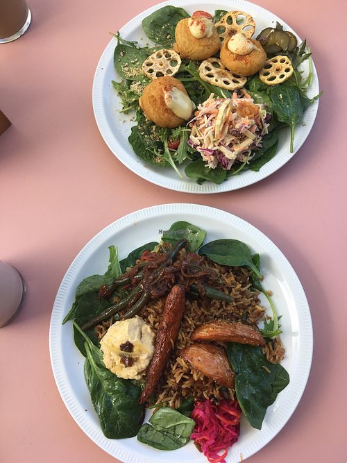 Potato Sputnik meal + Lebanese flavour plate  at Fork Knows in Coffs Harbour