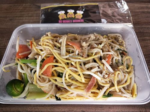 Fried Hokkien noodles. Photo by Serene Wong at No Monkey Business in Northeast Singapore