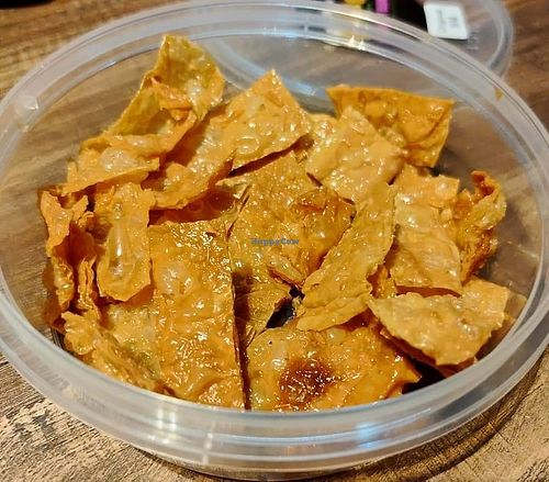 Fried goose 斋鹅 original flavour. Photo by Ms April Ho at No Monkey Business in Northeast Singapore