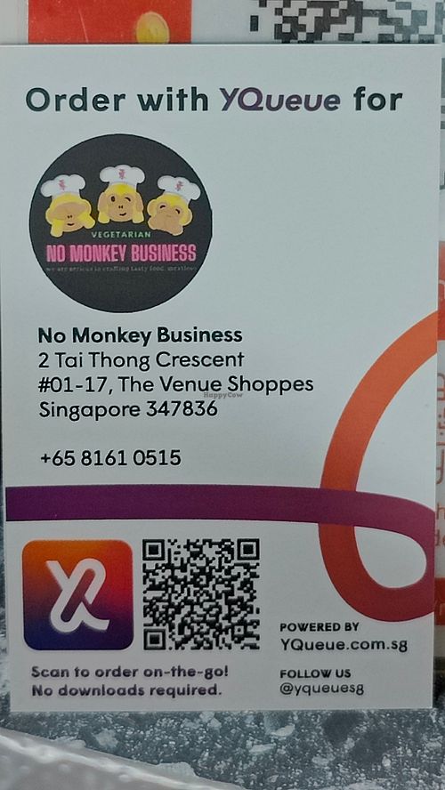 For Self-Pick up or dine-in, can pre-order via this link http://bit.ly/orderNoMonkeyBusiness at No Monkey Business in Northeast Singapore