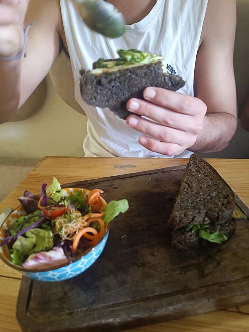 Avocado sandwich at The Bowl Bar in Cancun