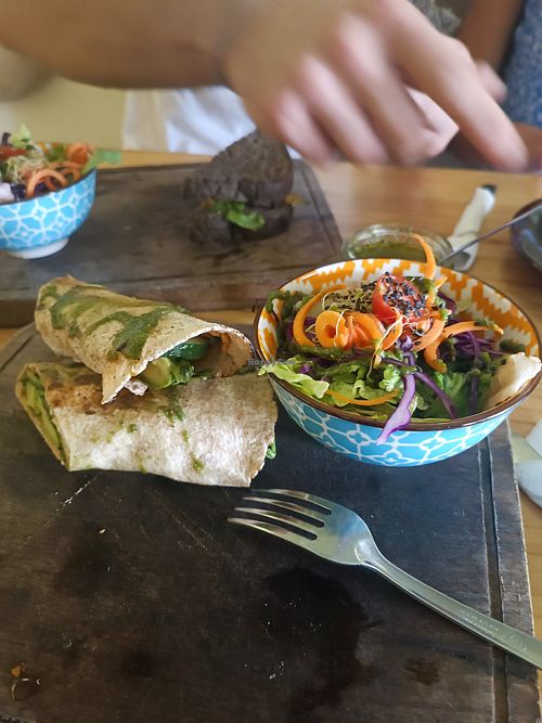 Avocado wrap at The Bowl Bar in Cancun